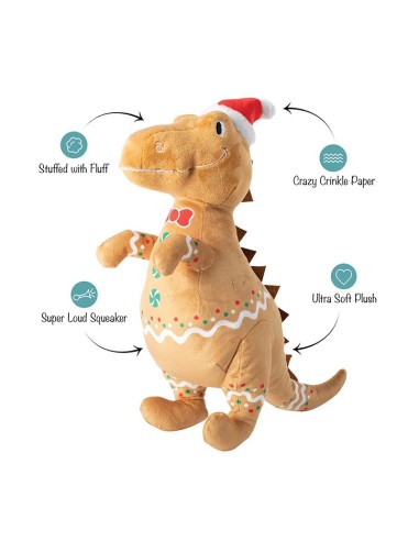 Cookie-Saurus Plush Dog Toy