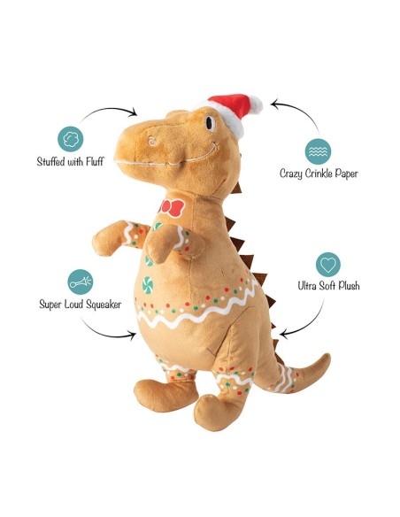 Cookie-Saurus Plush Dog Toy