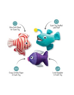 Any Fin Is Possible Mini Dog Toys - pack of 4 2