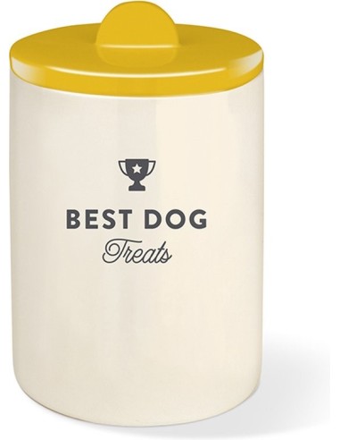 Fringe Best Dog Ochre Treat Jar