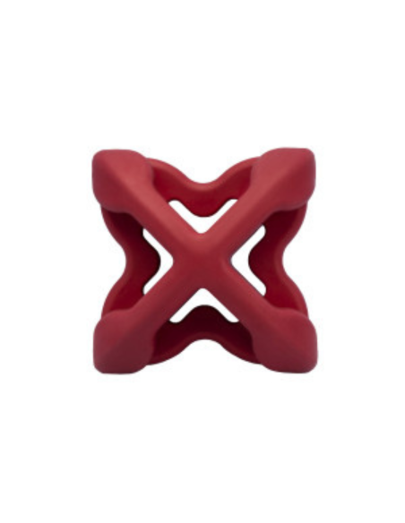Chewtastic Geometrics Natural Rubber - rood