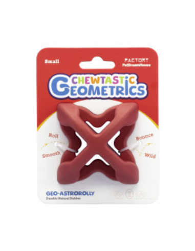 Chewtastic Geometrics Natural Rubber - rood
