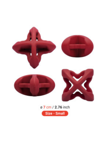 Chewtastic Geometrics Natural Rubber - rood