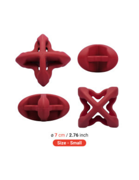 Chewtastic Geometrics Natural Rubber - rood