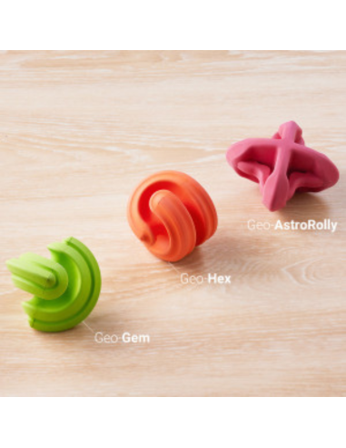 Chewtastic Geometrics Natural Rubber - rood