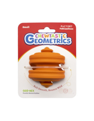 Chewtastic Geometrics Natural Rubber - oranje