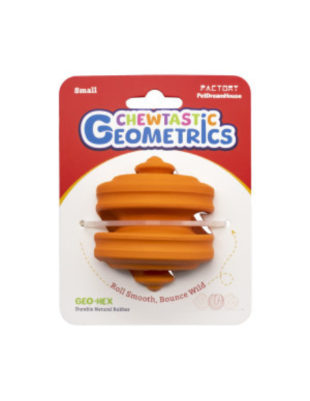 Chewtastic Geometrics Natural Rubber - oranje