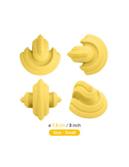 Chewtastic Geometrics Gentle Natural Rubber Soft - Geel
