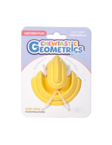 Chewtastic Geometrics Gentle Natural Rubber Soft - Geel