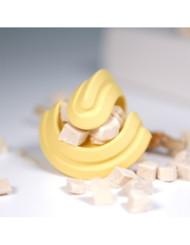 Chewtastic Geometrics Gentle Natural Rubber Soft - Geel