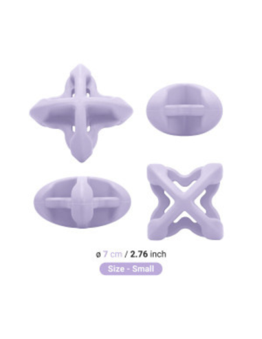 Chewtastic Geometrics Gentle Natural Rubber Soft - Paars