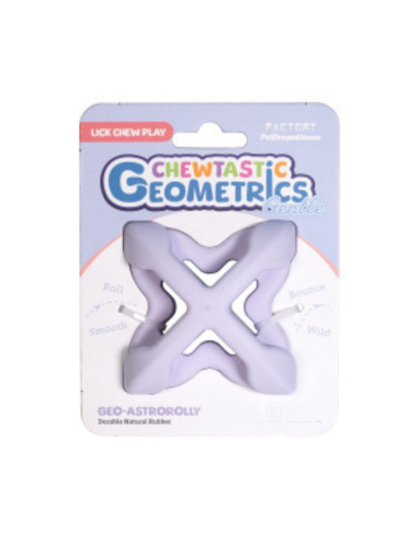 Chewtastic Geometrics Gentle Natural Rubber Soft - Paars