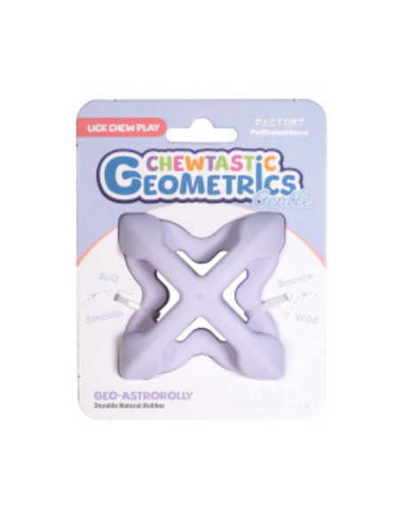 Chewtastic Geometrics Gentle Natural Rubber Soft - Paars