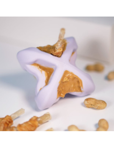 Chewtastic Geometrics Gentle Natural Rubber Soft - Paars