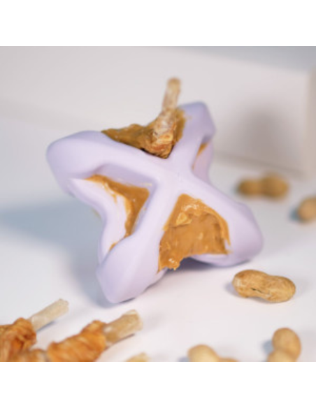 Chewtastic Geometrics Gentle Natural Rubber Soft - Paars