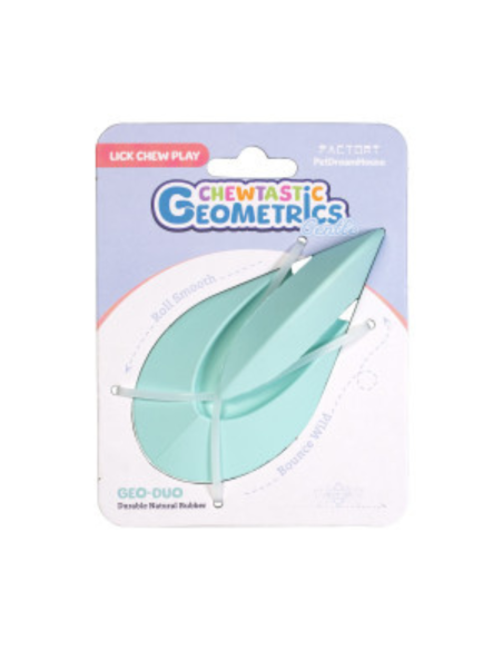 Chewtastic Geometrics Gentle Natural Rubber Soft - Turqouise