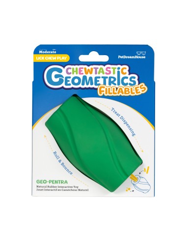 Chewtastic Geometrics Fillables Pentra Tube Green