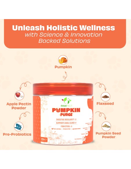 Pawfect supplements Toppers Pumpkin Purge 250 gr.