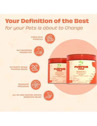 Pawfect supplements Toppers Pumpkin Purge 250 gr.