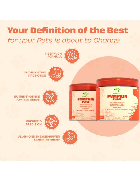 Pawfect supplements Toppers Pumpkin Purge 250 gr.