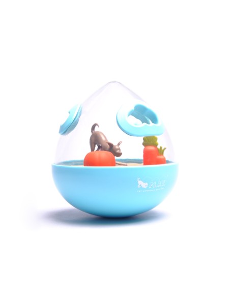 PLAY Wobble Ball Enrichment Treat Toy - Red : Color - Blauw