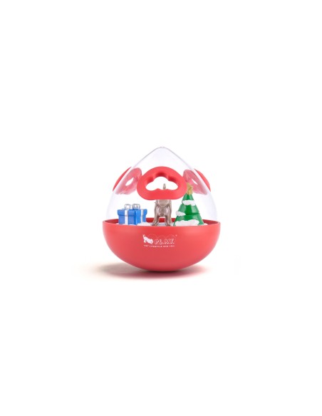 PLAY Wobble Ball Enrichment Treat Toy - Red : Color - Red