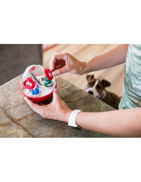 PLAY Wobble Ball Enrichment Treat Toy - Red : Color - Red