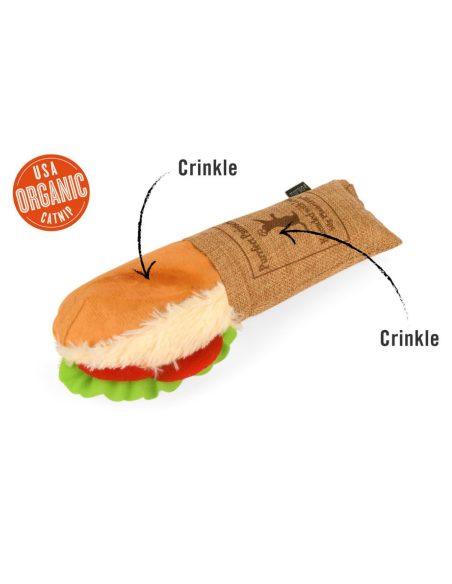 PLAY Feline Frenzy - Catnip Kicker - Shrimp Purrito  - Feline Frenzy - Tuna Baguette