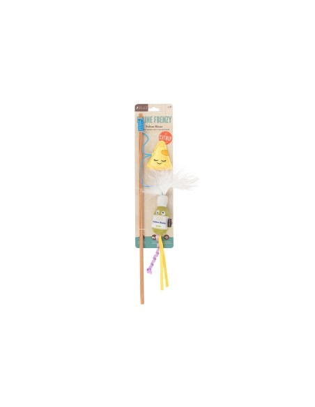 PLAY International Classic Feline Frenzy – Wand Toy - Cheese and Wine