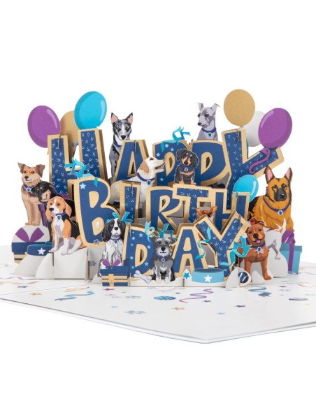 Golden Retriever : Pop-Up Cards - Dogs Happy Birthday