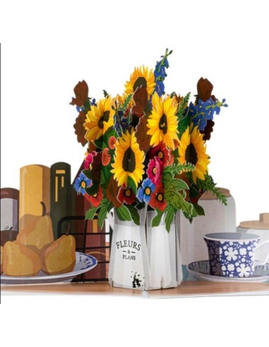 Hummingbird & Lupine : Pop-Up Cards - Sunflowers V2