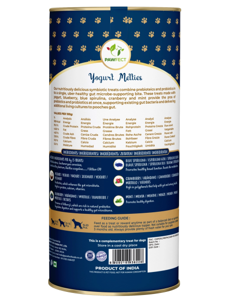 Pawfect FREEZE DRIED YOGURT TREATS with Blueberry 38 gr.