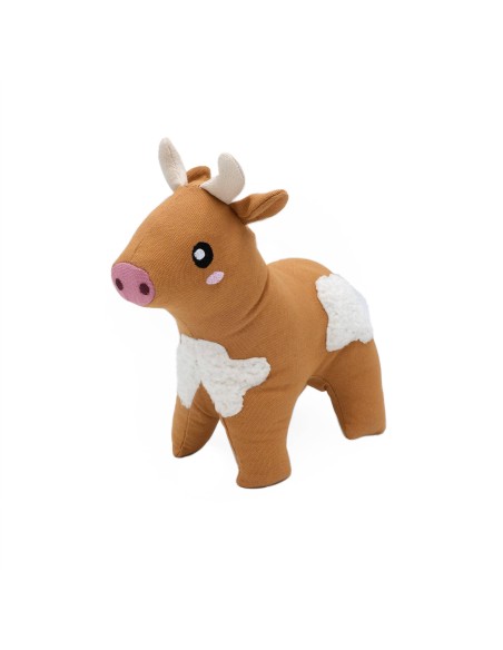 ecoZippy Cotton Cuddler - Cow - Dog Toy