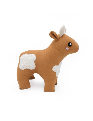 ecoZippy Cotton Cuddler - Cow - Dog Toy