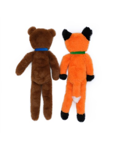 Fluffy Peltz - Bear and Fox - Dog Toy