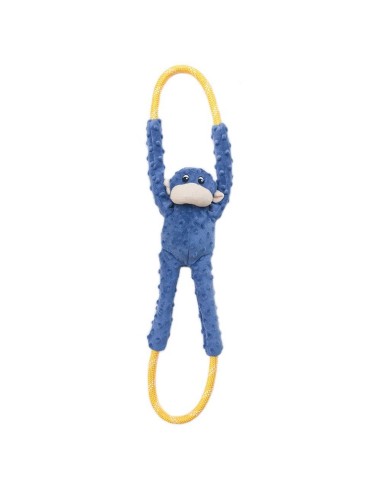 Monkey RopeTugz® - Blue - Dog Toy Color Green