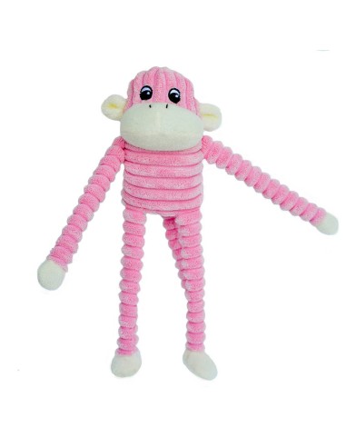 Spencer Crinkle Monkey - Pink - Small - Dog Toy