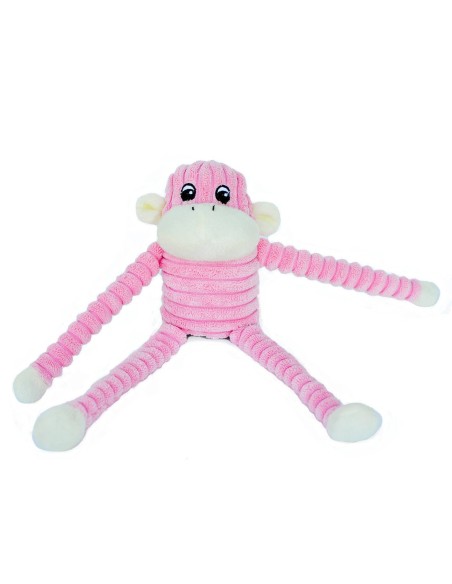 Spencer Crinkle Monkey - Pink - Small - Dog Toy