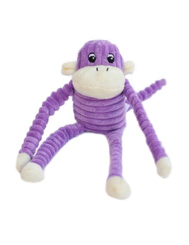 Spencer Crinkle Monkey - Purple - Small - Dog Toy