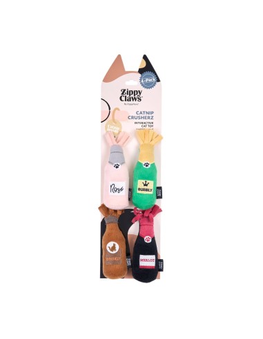 ZippyClaws® Catnip Crusherz Alcohol 4-Pack