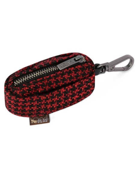 PLAY Poop Bag Dispenser - Houndstooth Red/Black