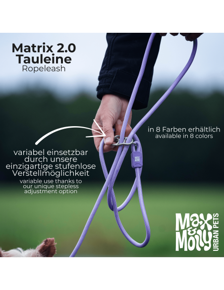 Rope Leash 2m Ø 10mm - Matrix 2.0 Stone/M-L