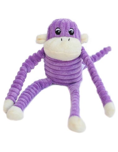Spencer Crinkle Monkey - Purple - Small - Dog Toy