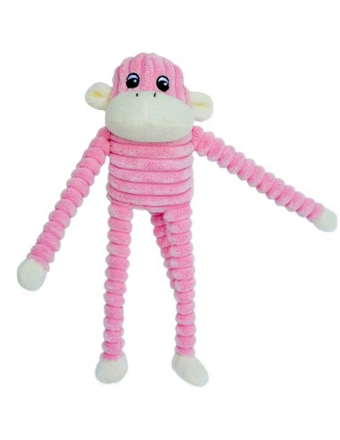 Spencer Crinkle Monkey - Pink - Small - Dog Toy