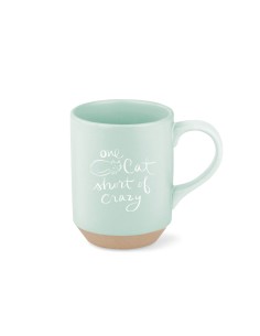 ONE CAT SHORT STONEWARE NY MUG