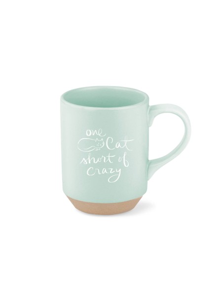 ONE CAT SHORT STONEWARE NY MUG