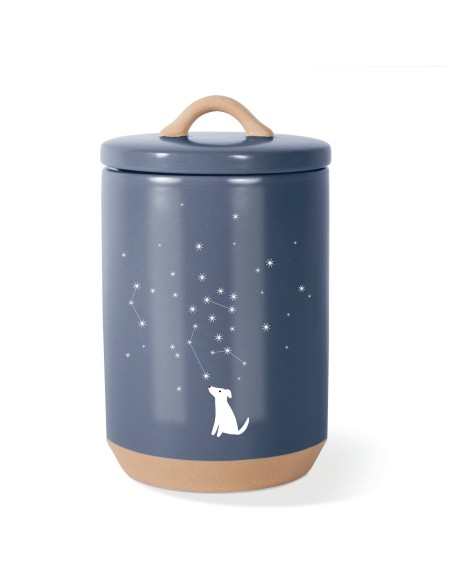 CELESTIAL DOG BEVELED TREAT JAR