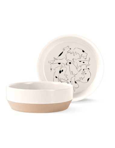 Nosey Dog Spot Pet Bowl - pack of 3