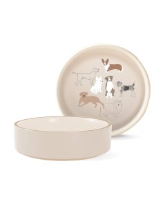 PENCIL DOGS MD MIN STNEWARE PETBOWL