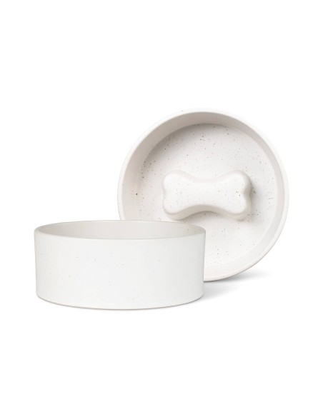 Speckled Bone Medium Slow Feeder Dog Bowl - pack of 3
